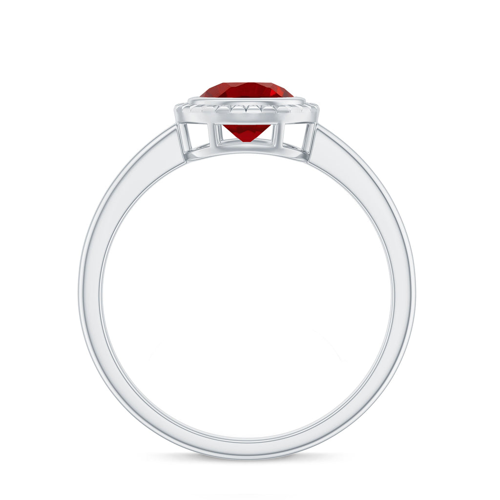 Bezel Set Lab Created Ruby Solitaire Promise Ring