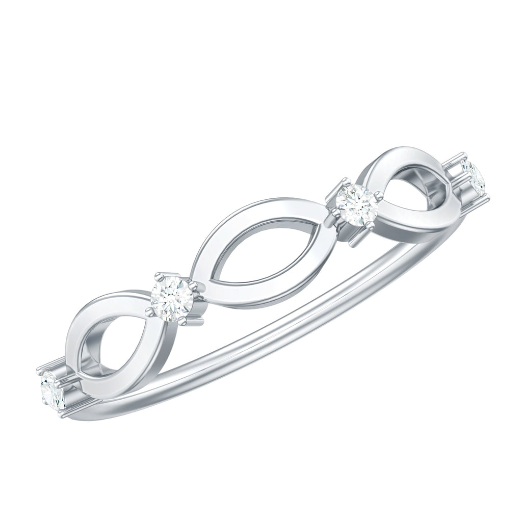 Certified Moissanite Infinity Promise Ring for Women