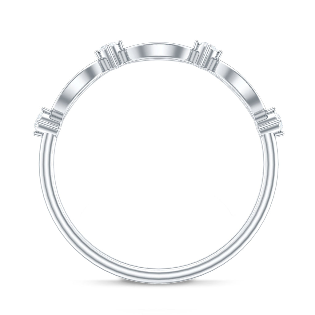 Certified Moissanite Infinity Promise Ring for Women