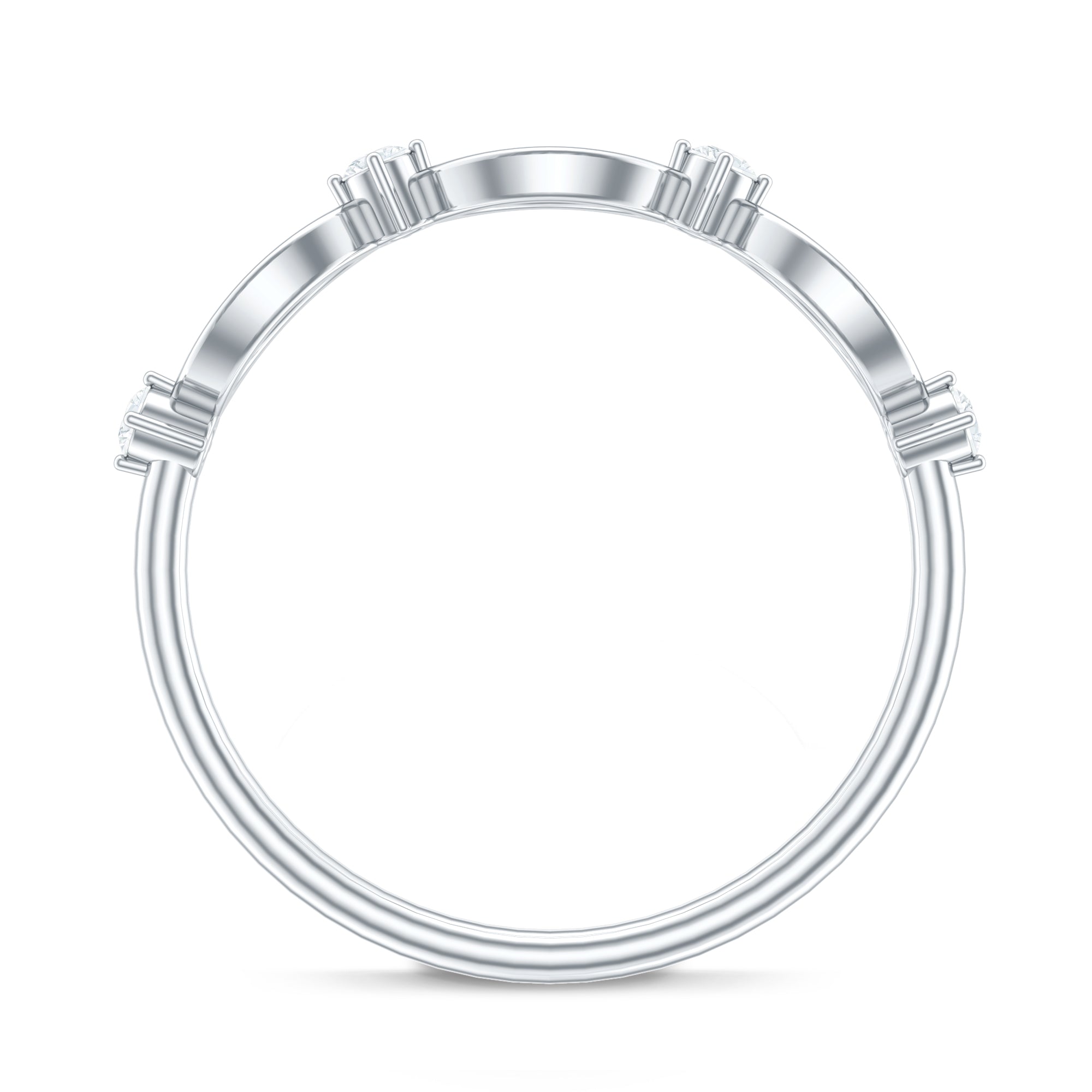 Certified Moissanite Infinity Promise Ring for Women