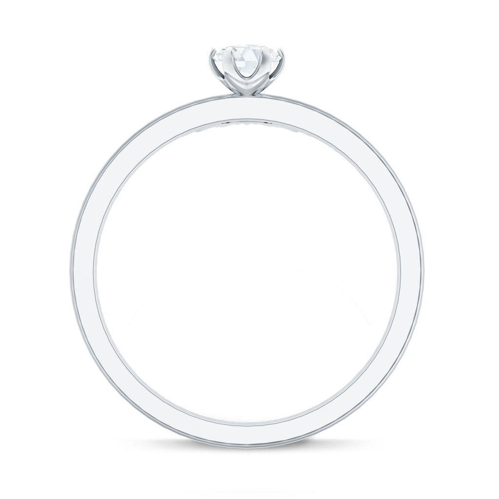 Sparkling Moissanite Solitaire Engagement Ring with Enhancer