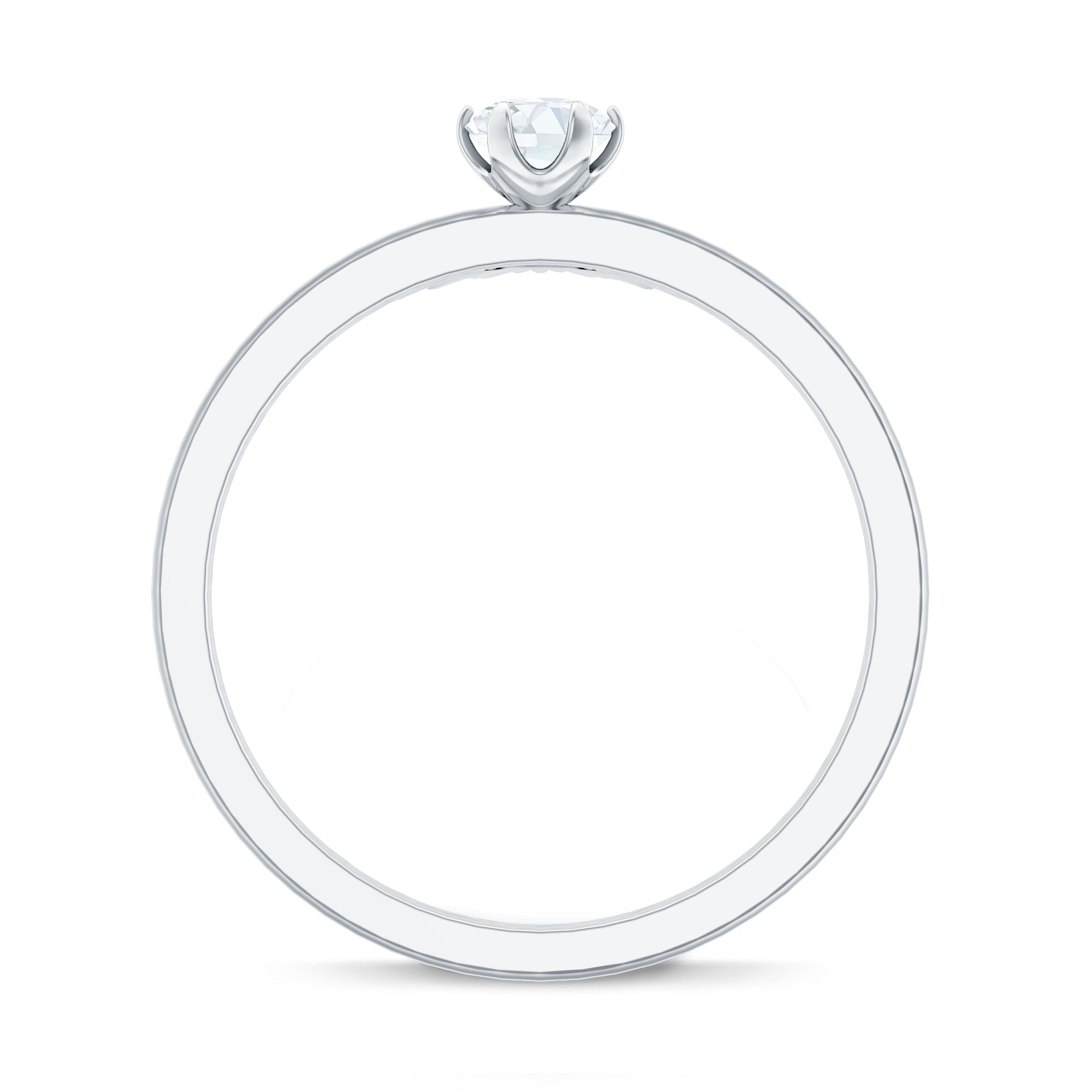 Sparkling Moissanite Solitaire Engagement Ring with Enhancer