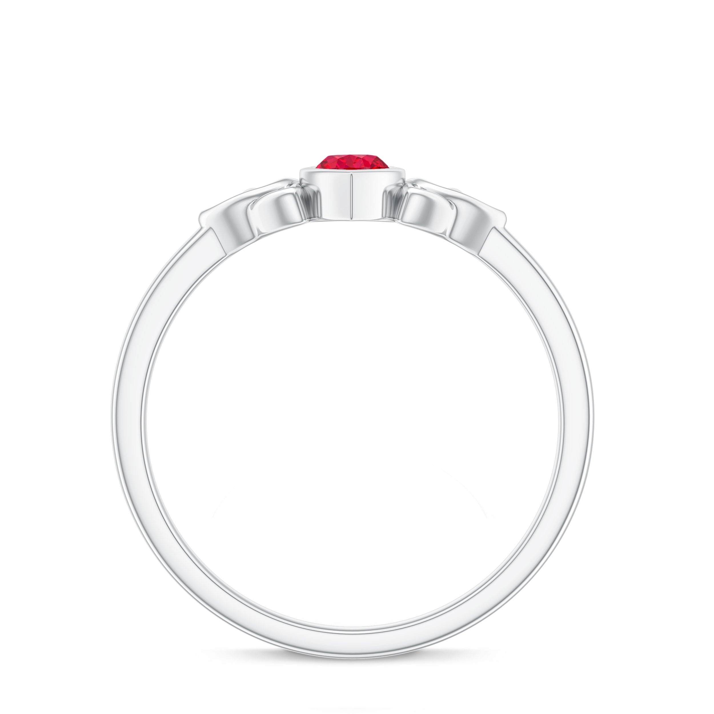 Marquise Cut Solitaire Lab Created Ruby Celtic Engagement Ring