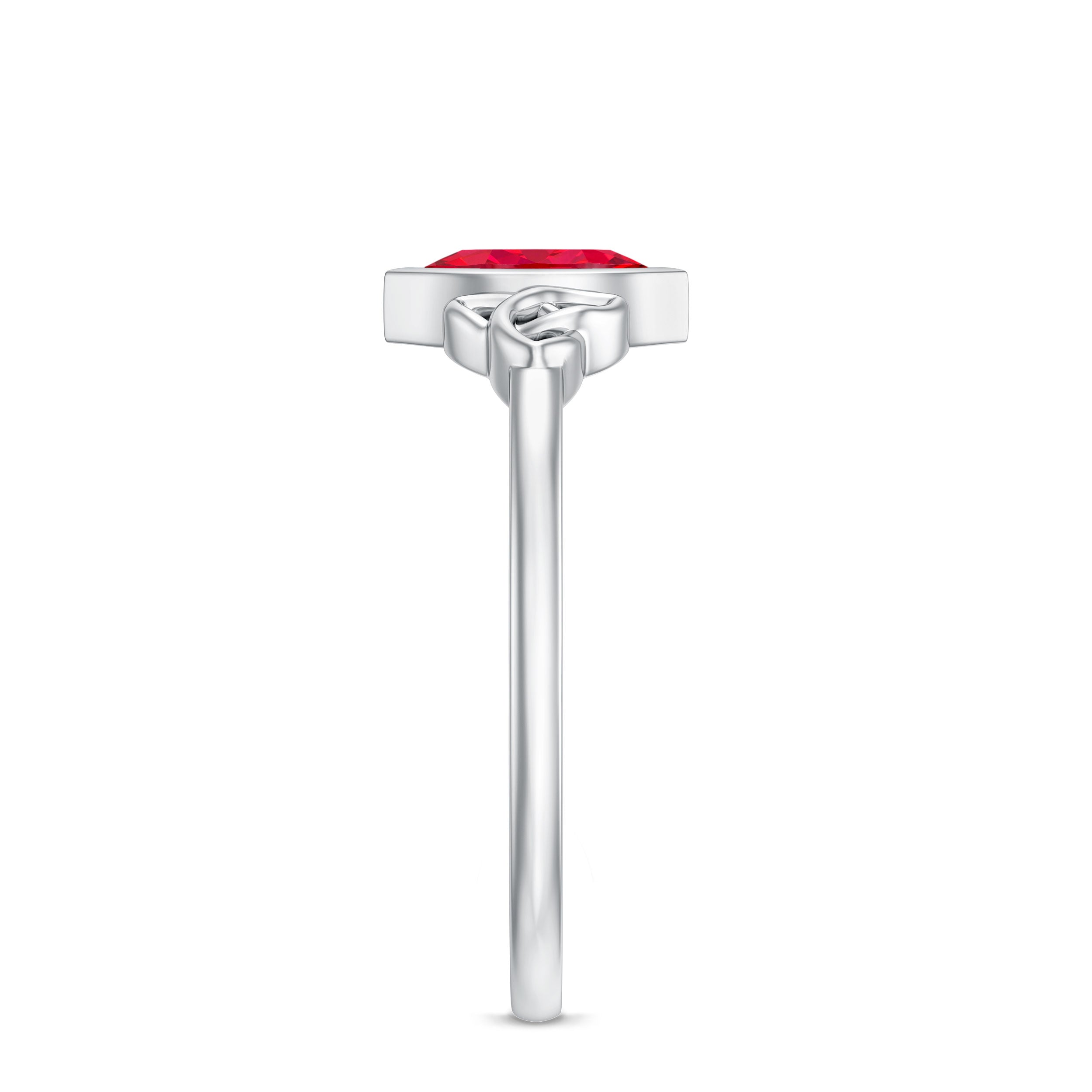 Marquise Cut Solitaire Lab Created Ruby Celtic Engagement Ring