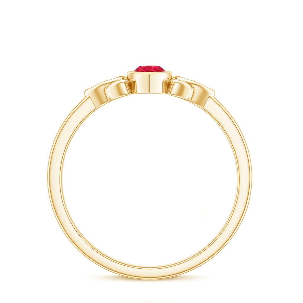Marquise Cut Solitaire Lab Created Ruby Celtic Engagement Ring