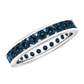 London Blue Topaz Full Eternity Ring in Channel Setting