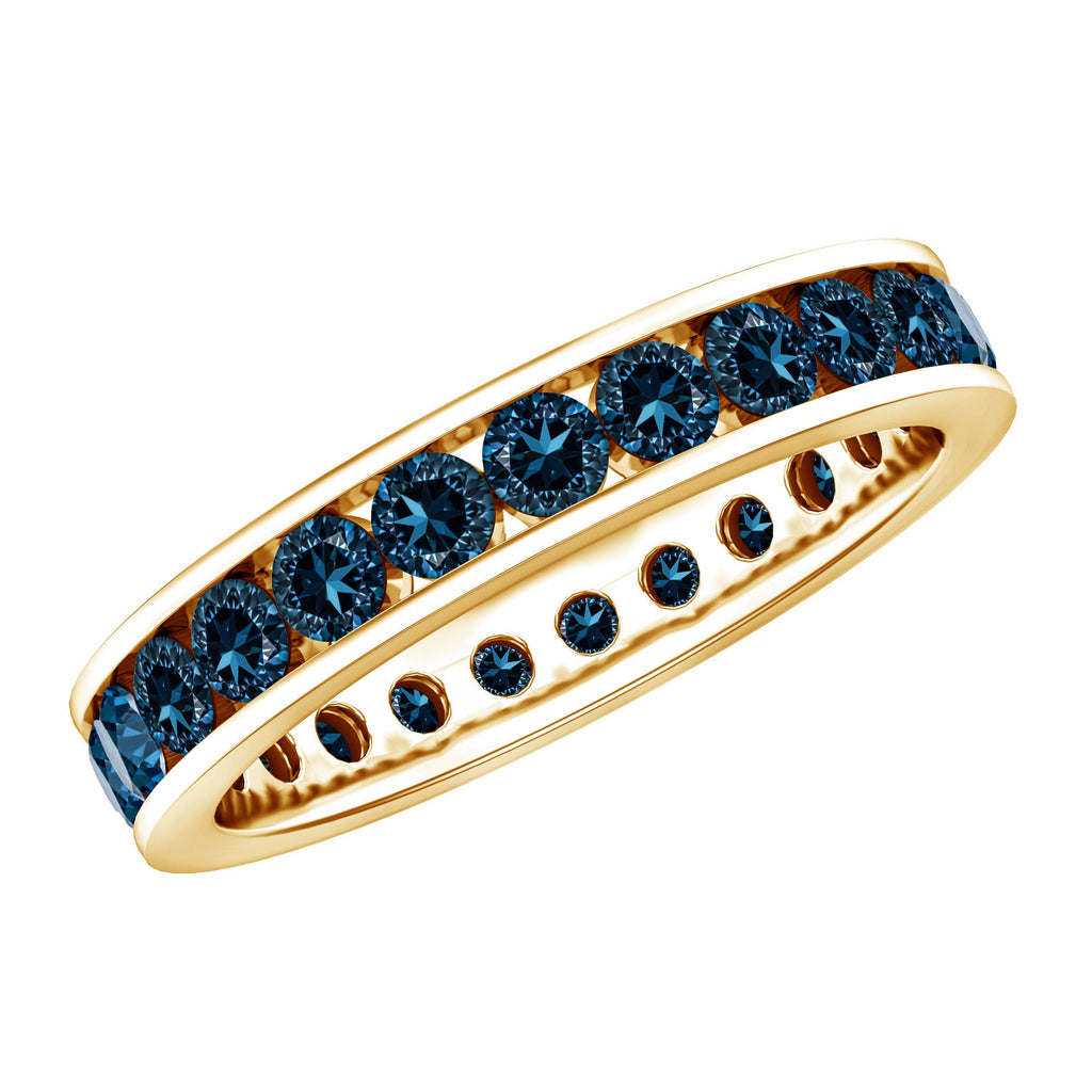 London Blue Topaz Full Eternity Ring in Channel Setting