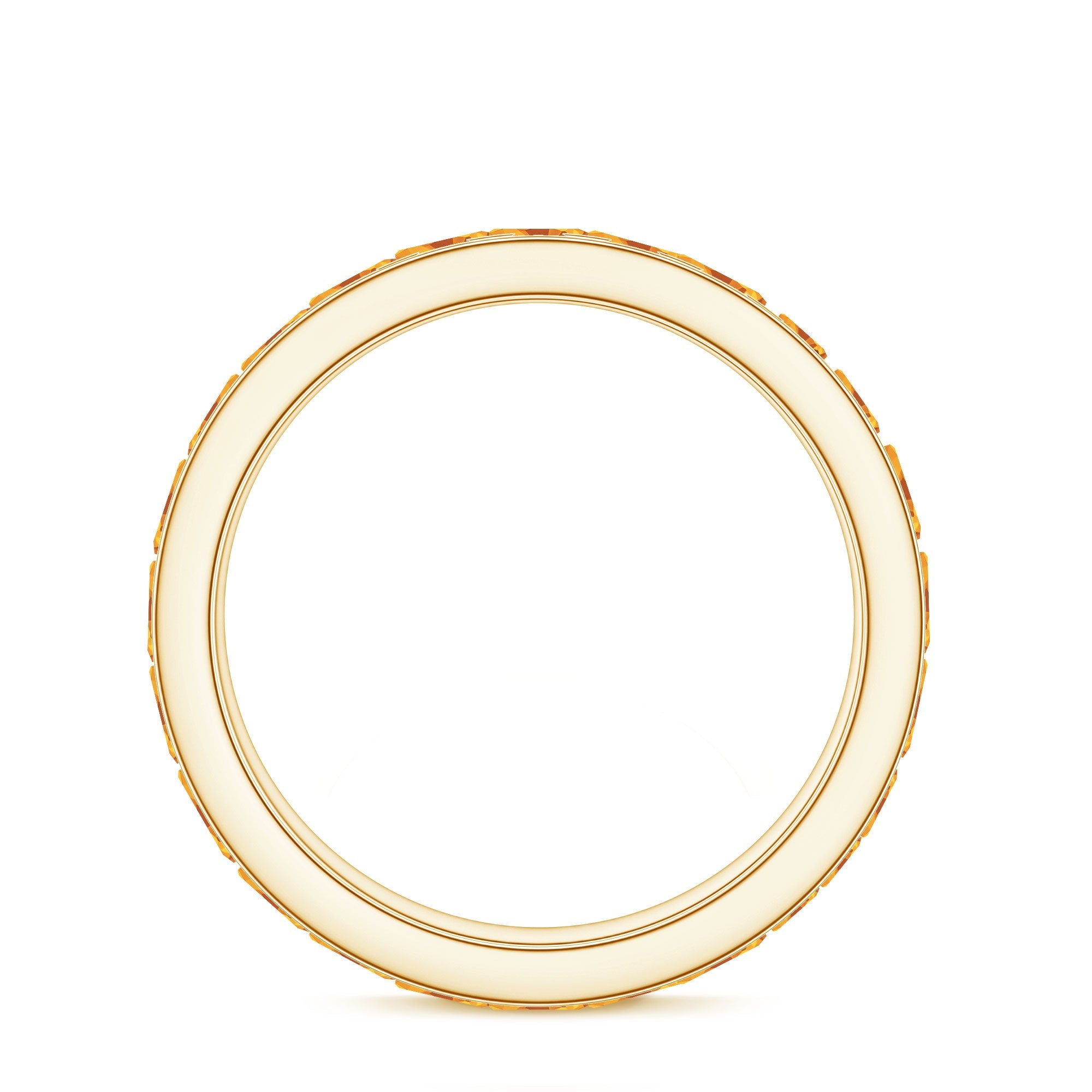 Natural Citrine Channel Set Eternity Ring for Anniversary