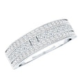 Moissanite 3 Row Eternity Band Ring for Women
