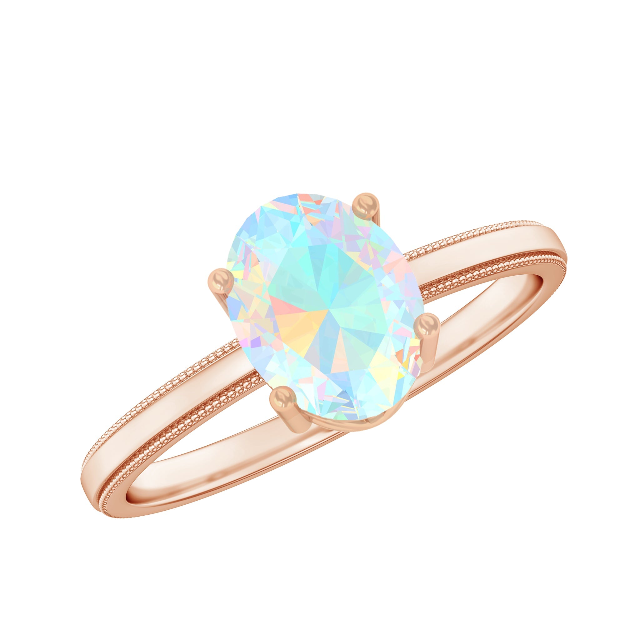 Certified Real Ethiopian Opal Solitaire Engagement Ring