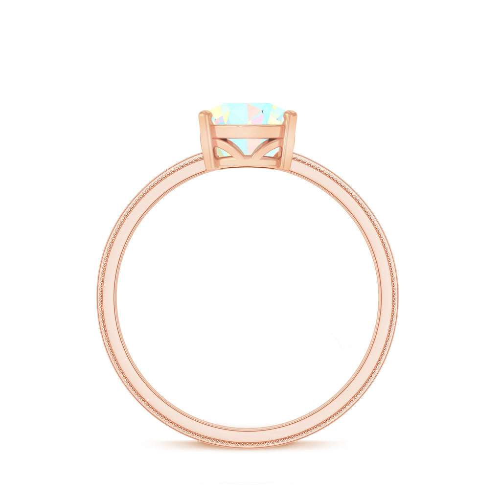 Certified Real Ethiopian Opal Solitaire Engagement Ring