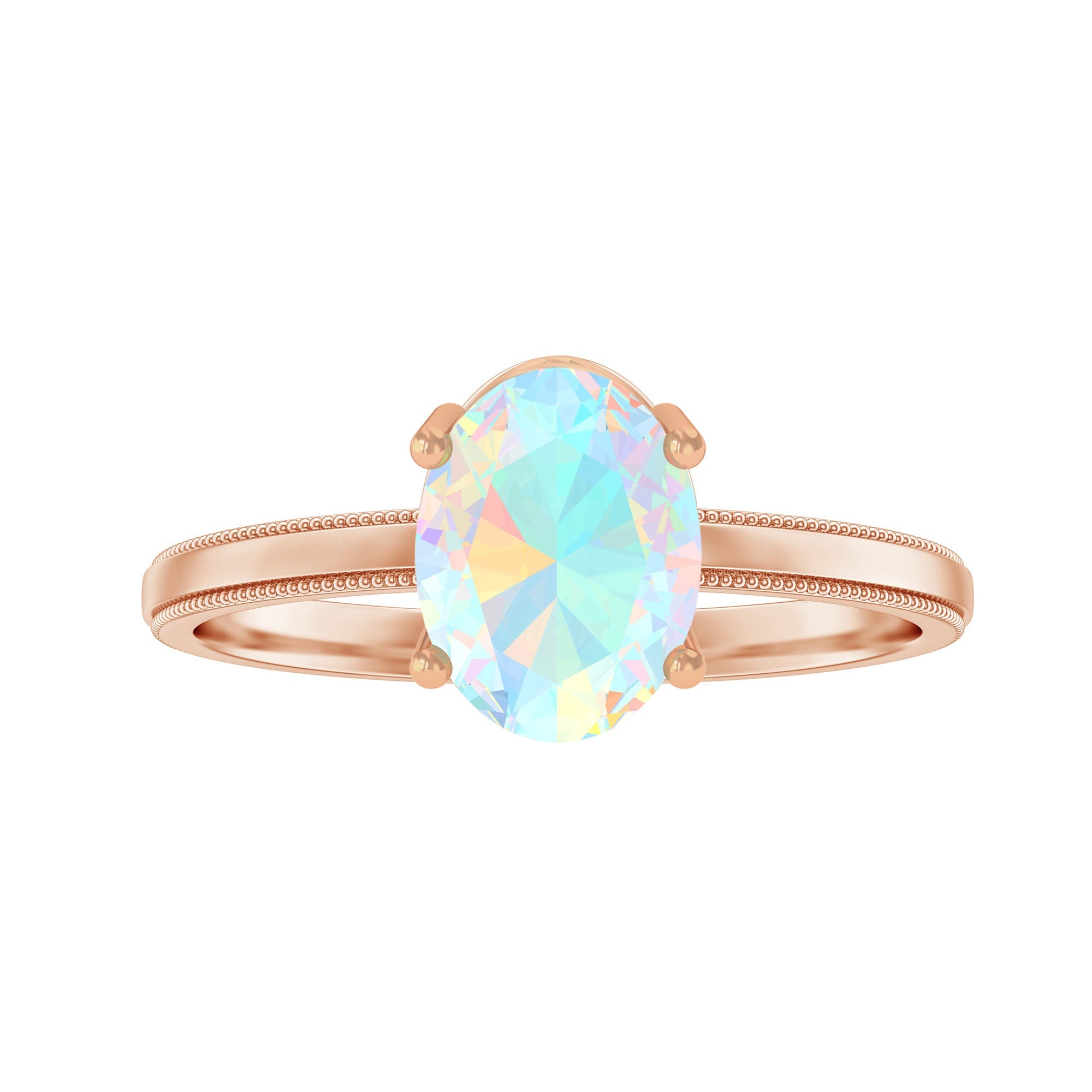 Certified Real Ethiopian Opal Solitaire Engagement Ring
