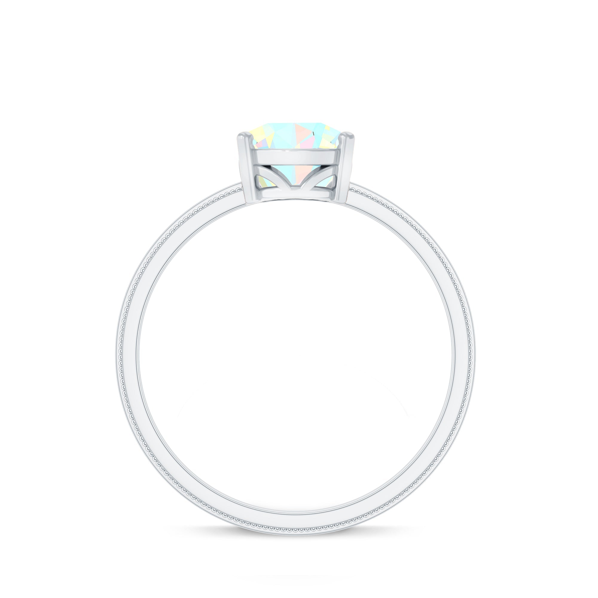 Certified Real Ethiopian Opal Solitaire Engagement Ring