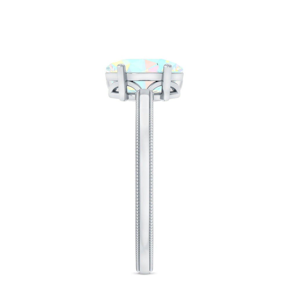 Certified Real Ethiopian Opal Solitaire Engagement Ring