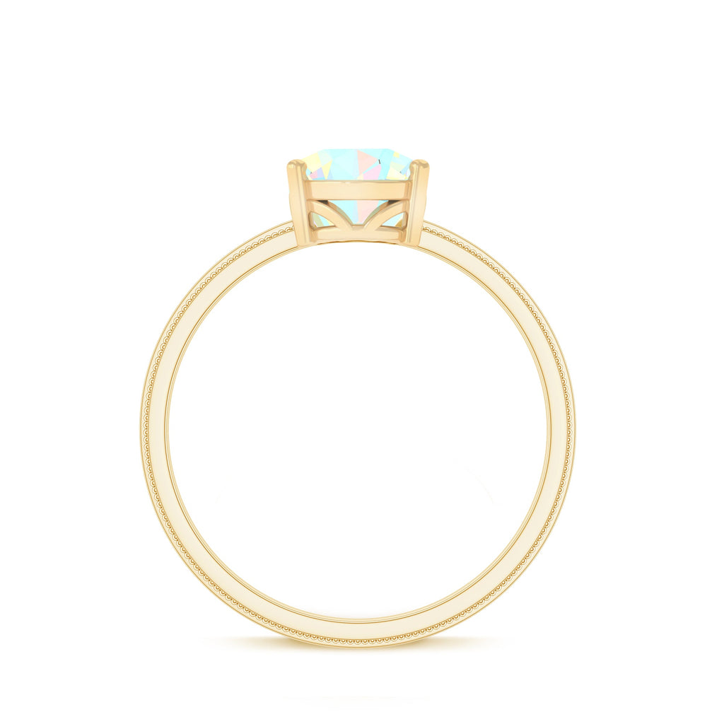 Certified Real Ethiopian Opal Solitaire Engagement Ring