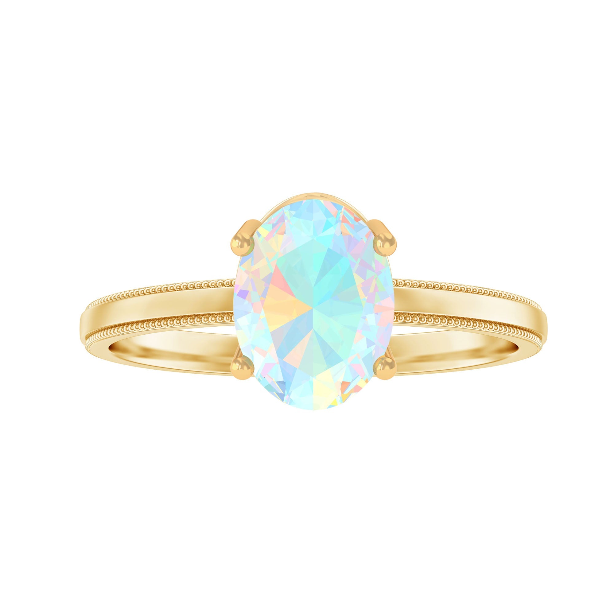 Certified Real Ethiopian Opal Solitaire Engagement Ring