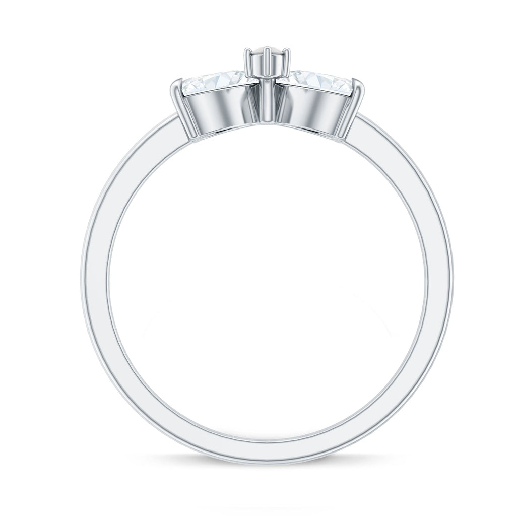Heart Shaped Moissanite Infinity Promise Ring