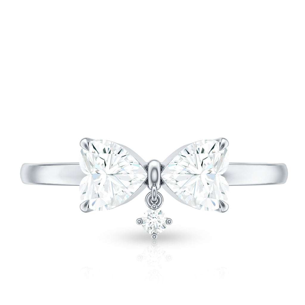 Heart Shaped Moissanite Infinity Promise Ring