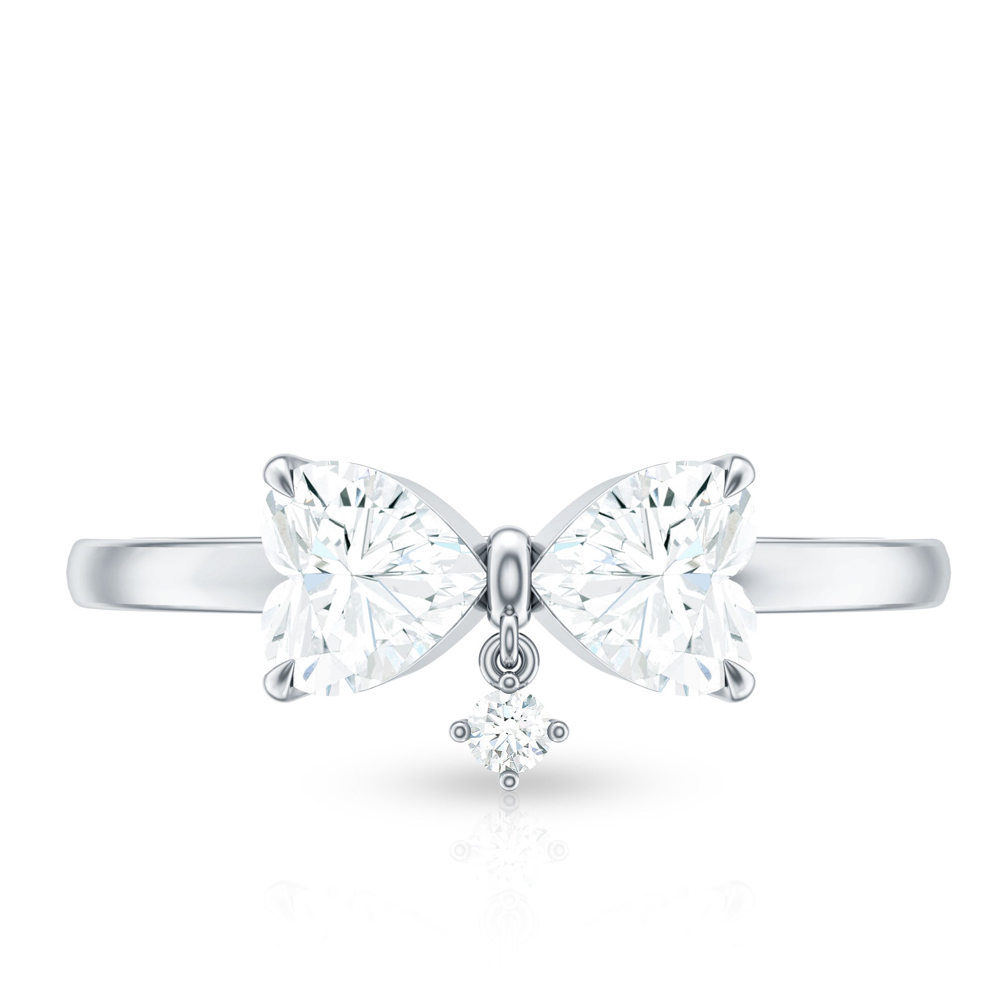 Heart Shaped Moissanite Infinity Promise Ring