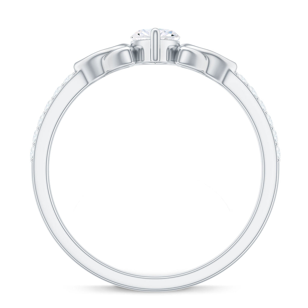 Marquise Cut Moissanite Celtic Knot Engagement Ring