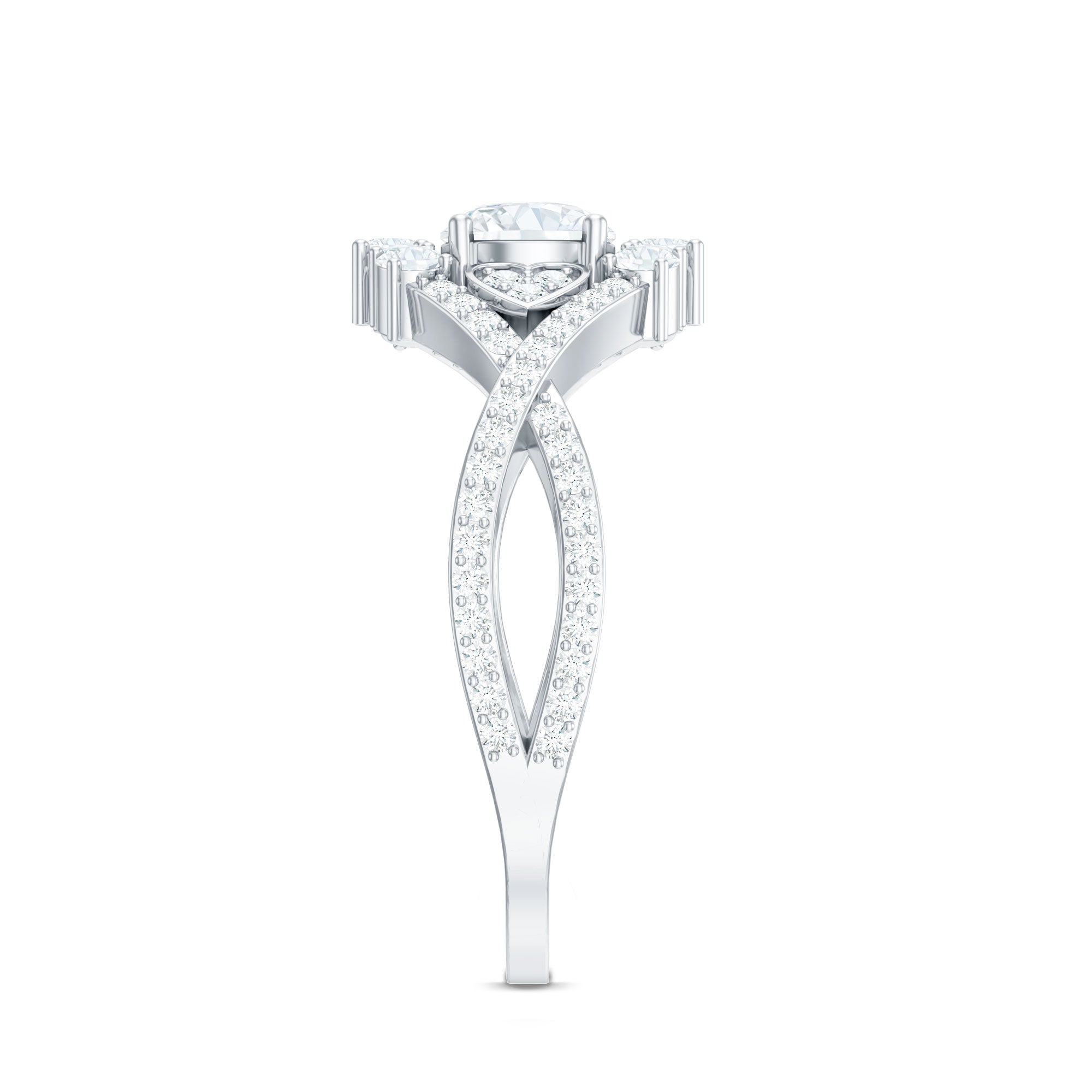 Designer Moissanite Beautiful Engagement Ring with Certificate