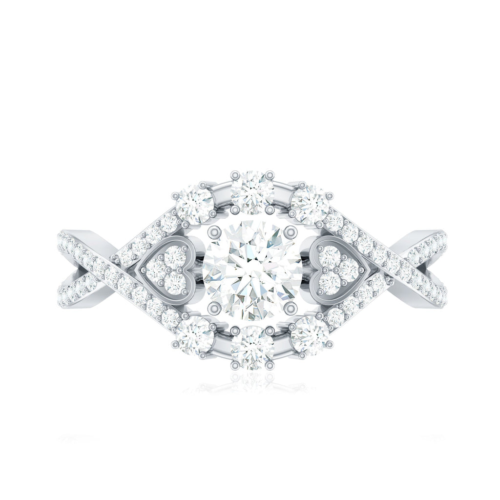 Designer Moissanite Beautiful Engagement Ring with Certificate