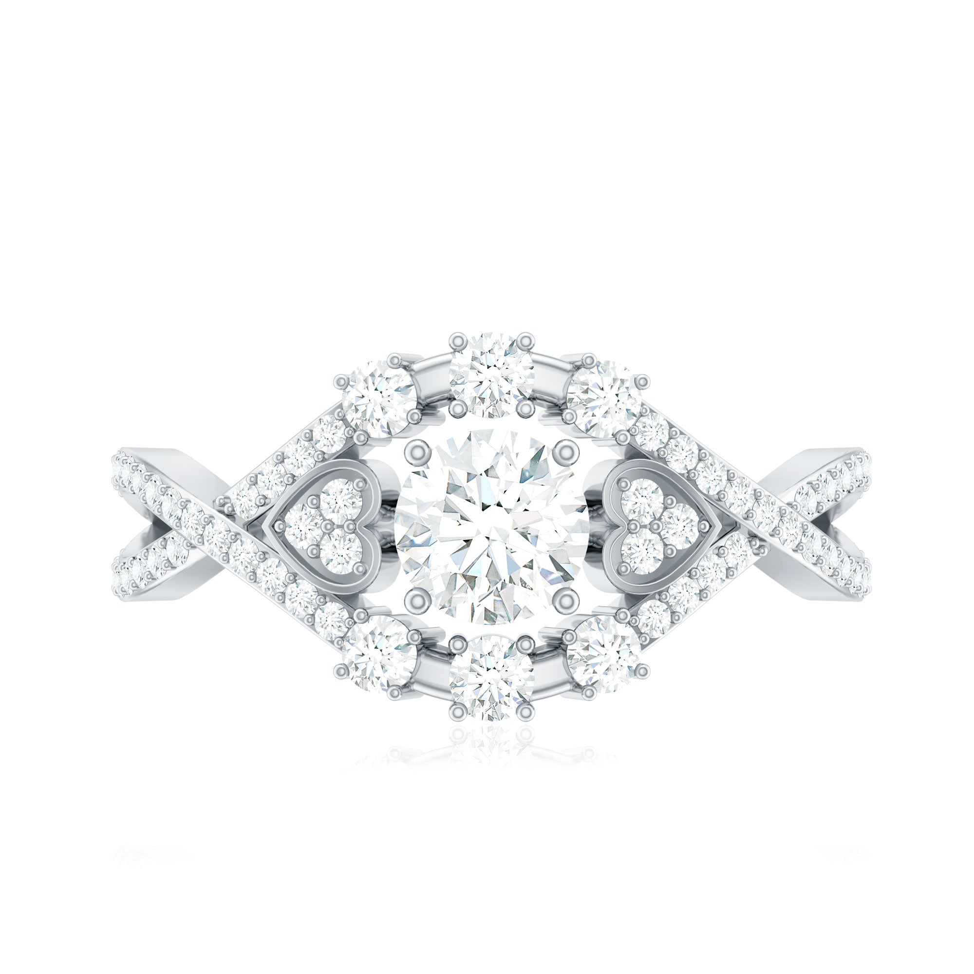 Designer Moissanite Beautiful Engagement Ring with Certificate