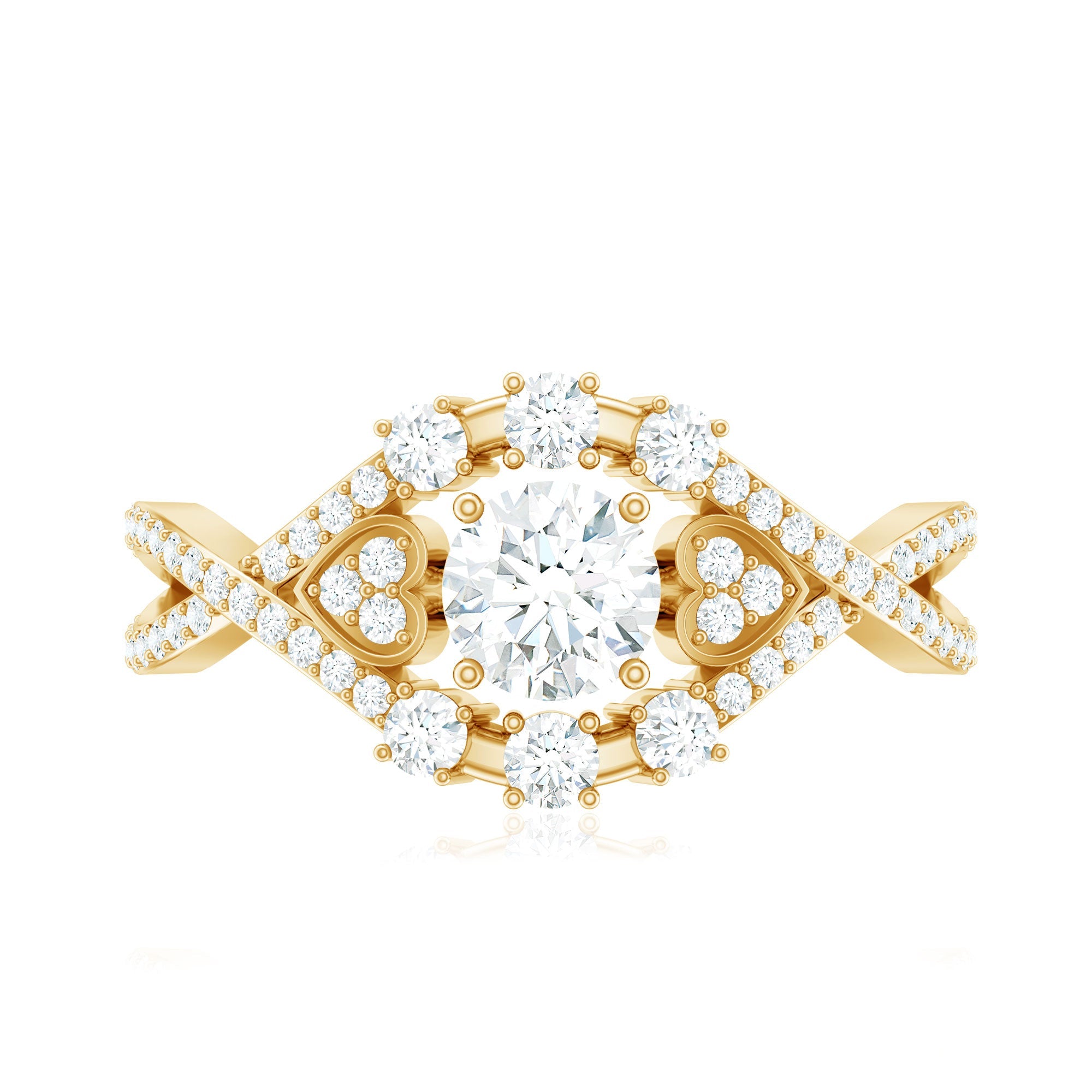 Designer Moissanite Beautiful Engagement Ring with Certificate