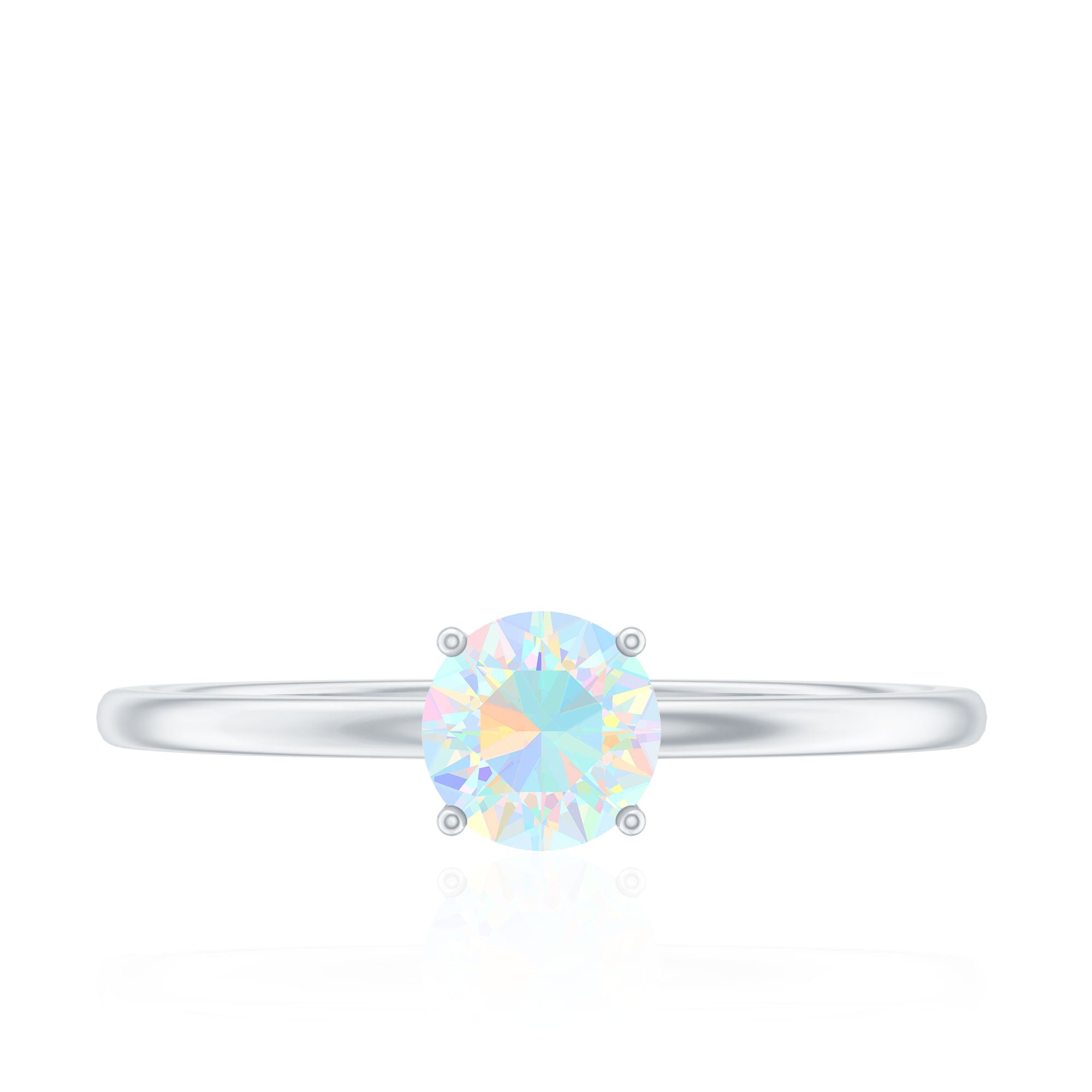Natural Ethiopian Opal October Birthstone Ring