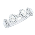 Designer Moissanite Anniversary Ring with Certificate