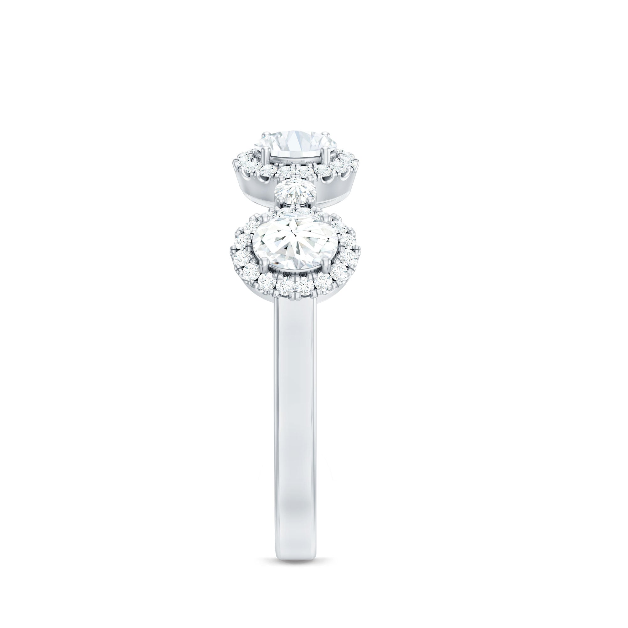 Designer Moissanite Anniversary Ring with Certificate