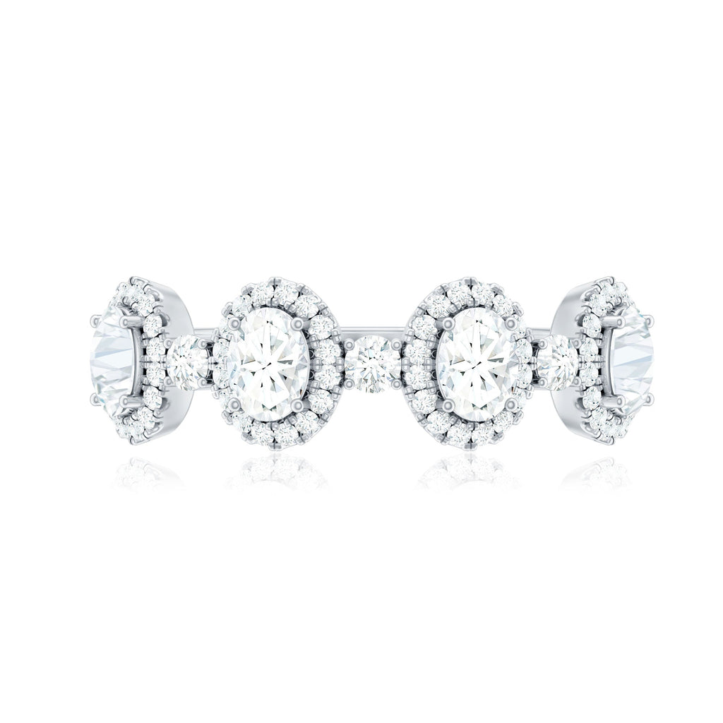 Designer Moissanite Anniversary Ring with Certificate