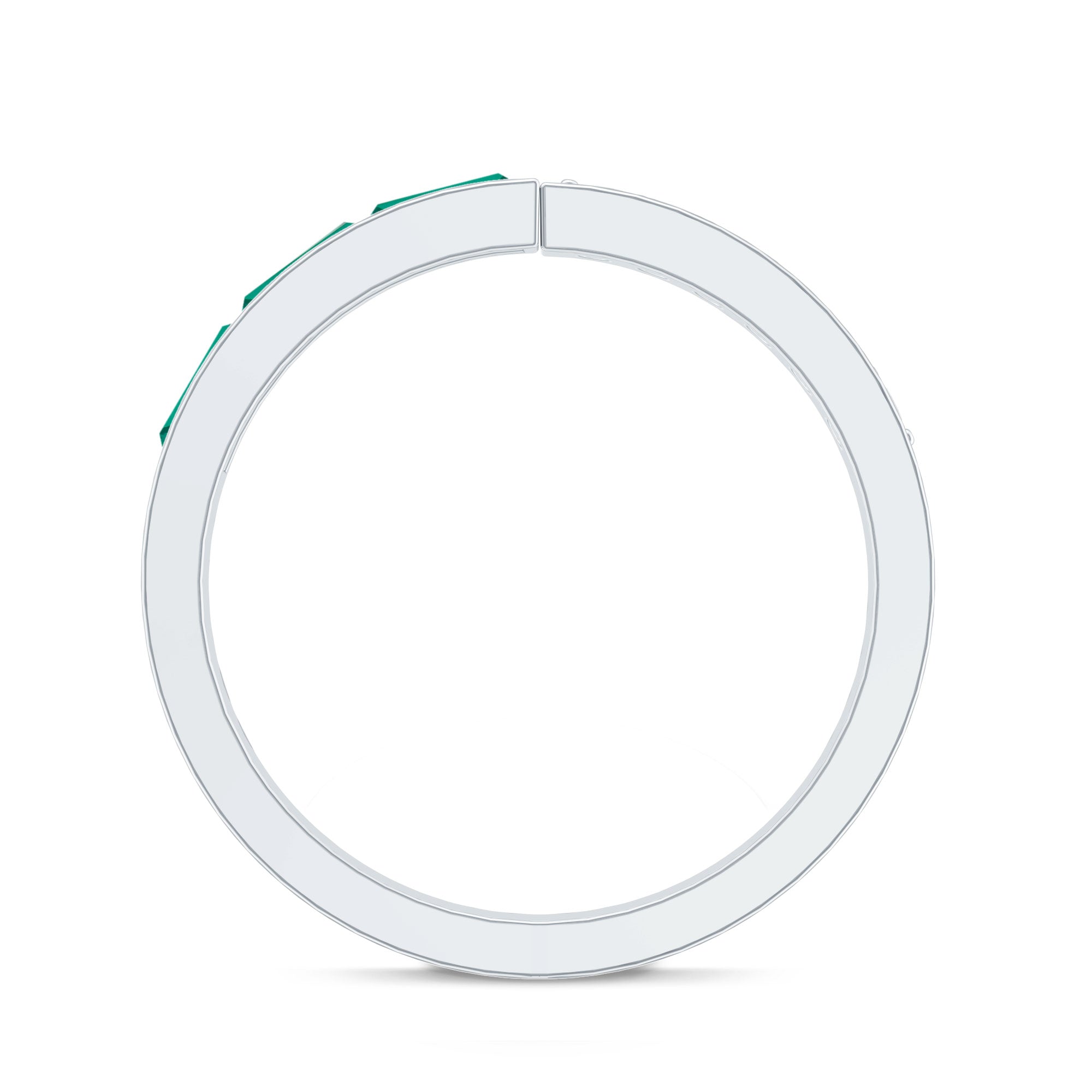 Certified Baguette Lab Grown Emerald Diamond Anniversary Band Ring