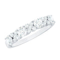 Certified Moissanite Half Eternity Stackable Band Ring