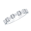 Baguette Cut Moissanite Designer Half Eternity Ring