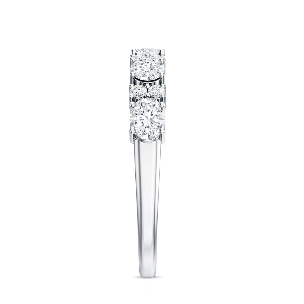 Certified Moissanite East West Eternity Band