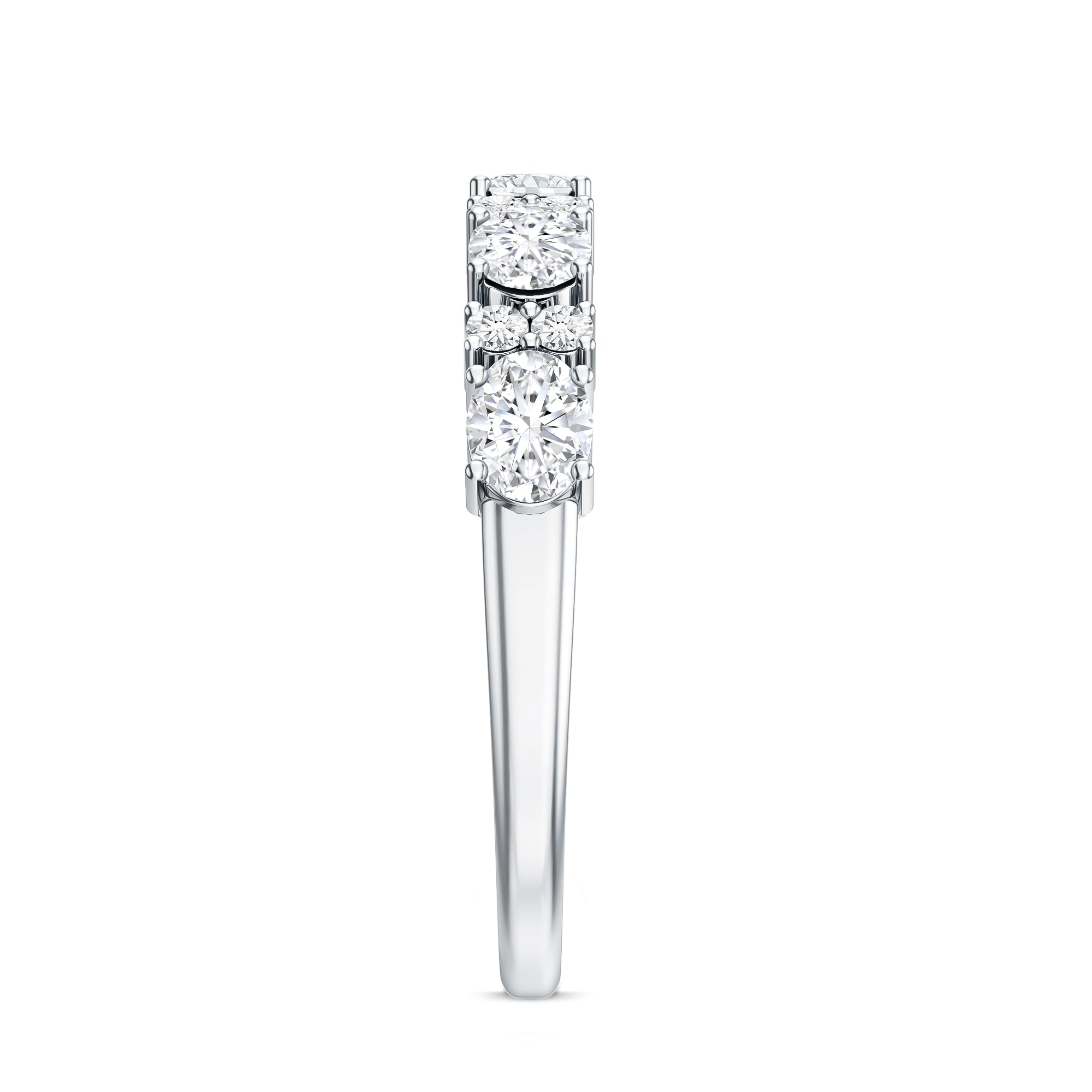 Certified Moissanite East West Eternity Band