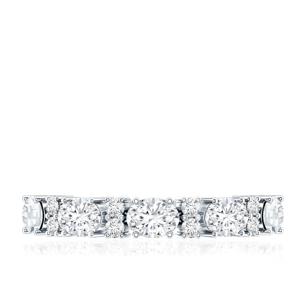 Certified Moissanite East West Eternity Band