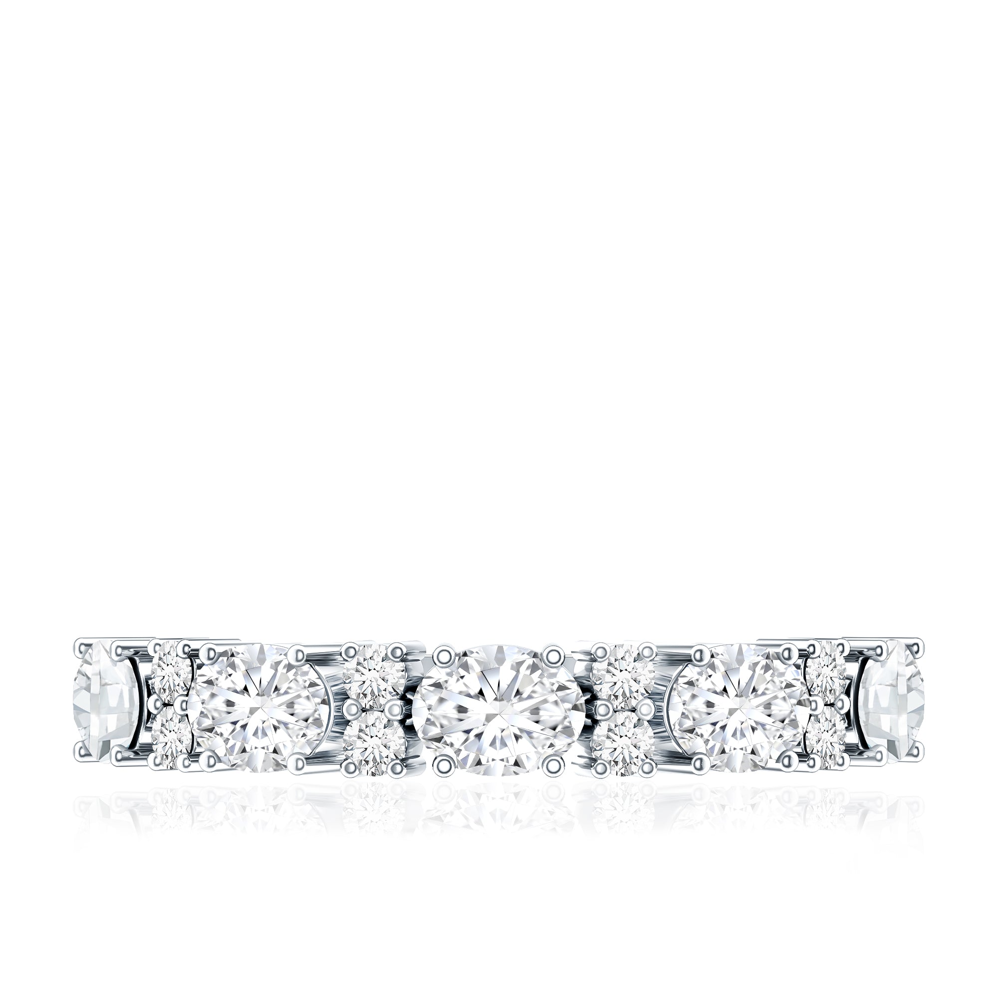 Certified Moissanite East West Eternity Band