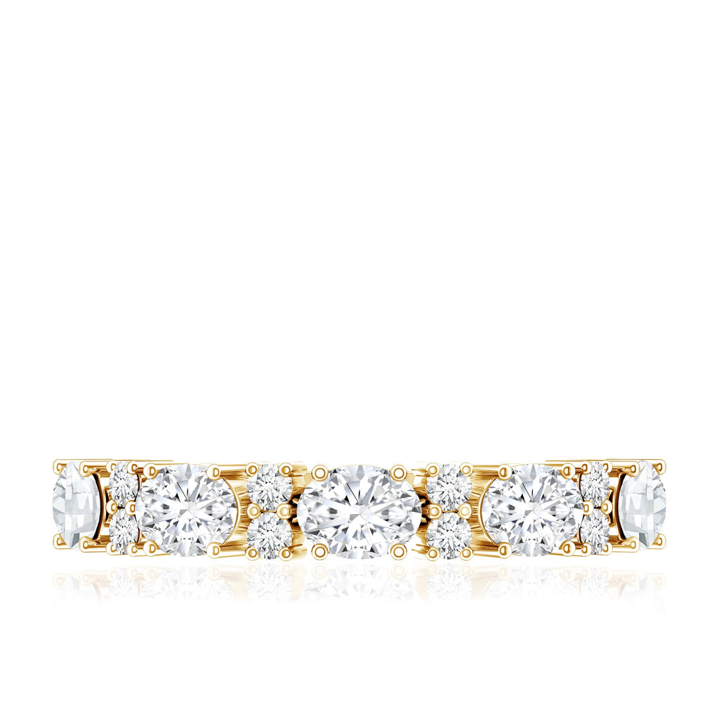 Certified Moissanite East West Eternity Band