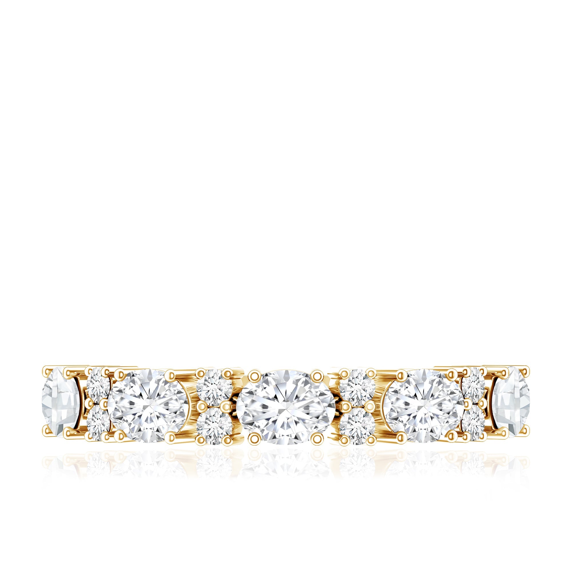 Certified Moissanite East West Eternity Band