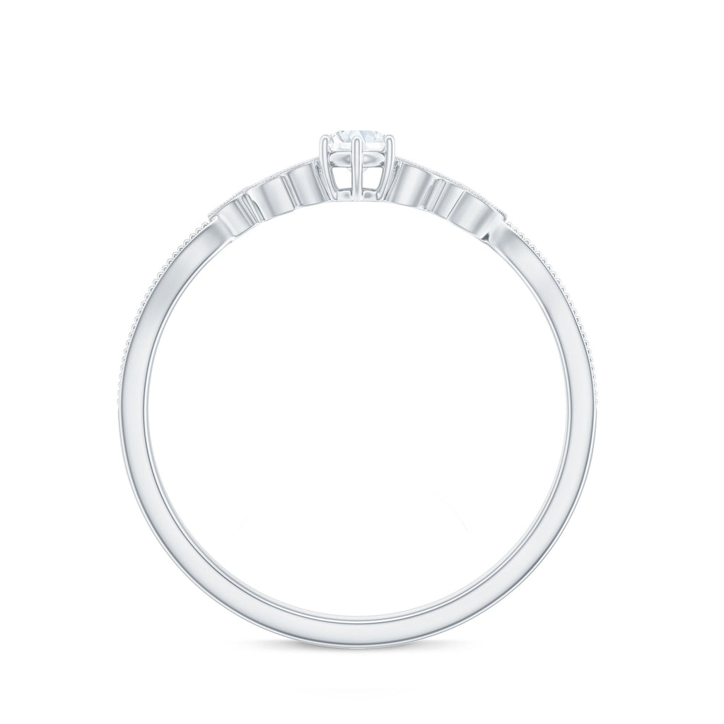 Nature Inspired Diamond Flower Ring for Proposal