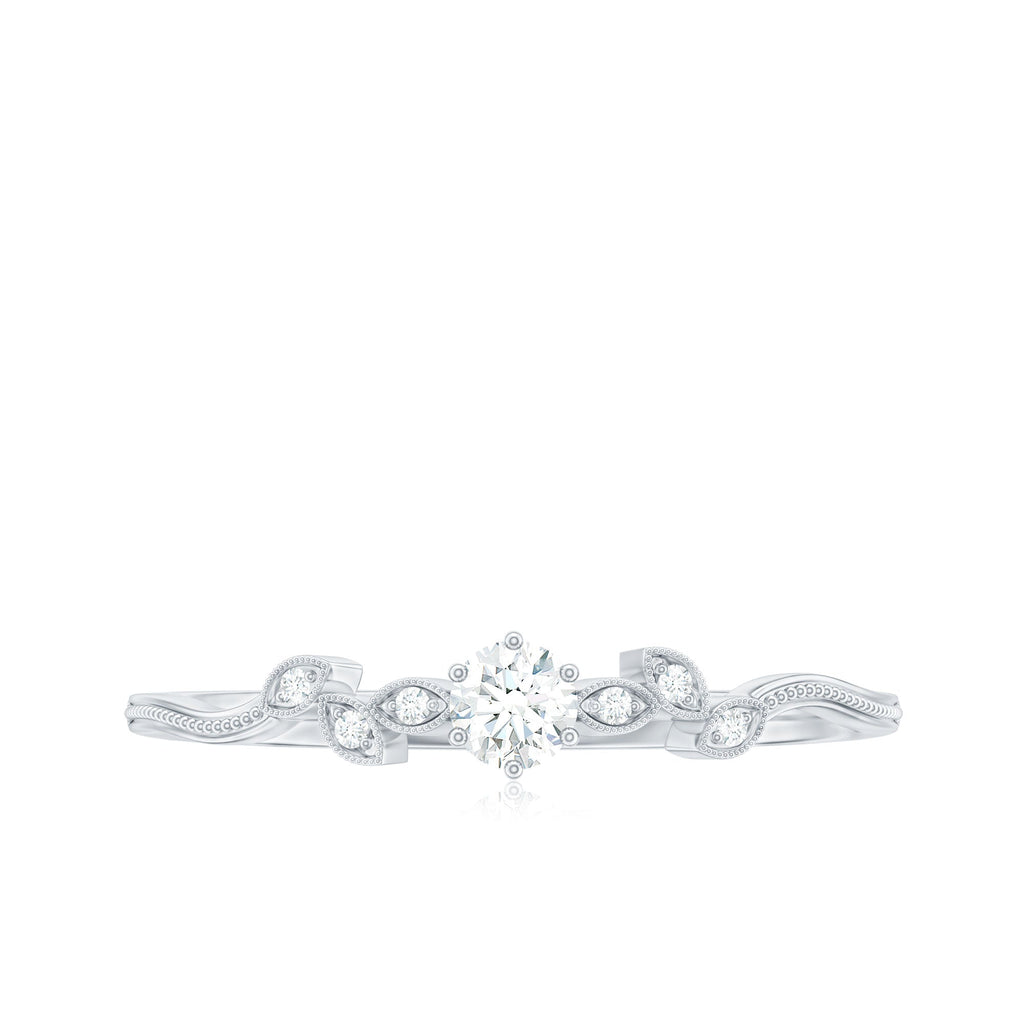 Nature Inspired Diamond Flower Ring for Proposal