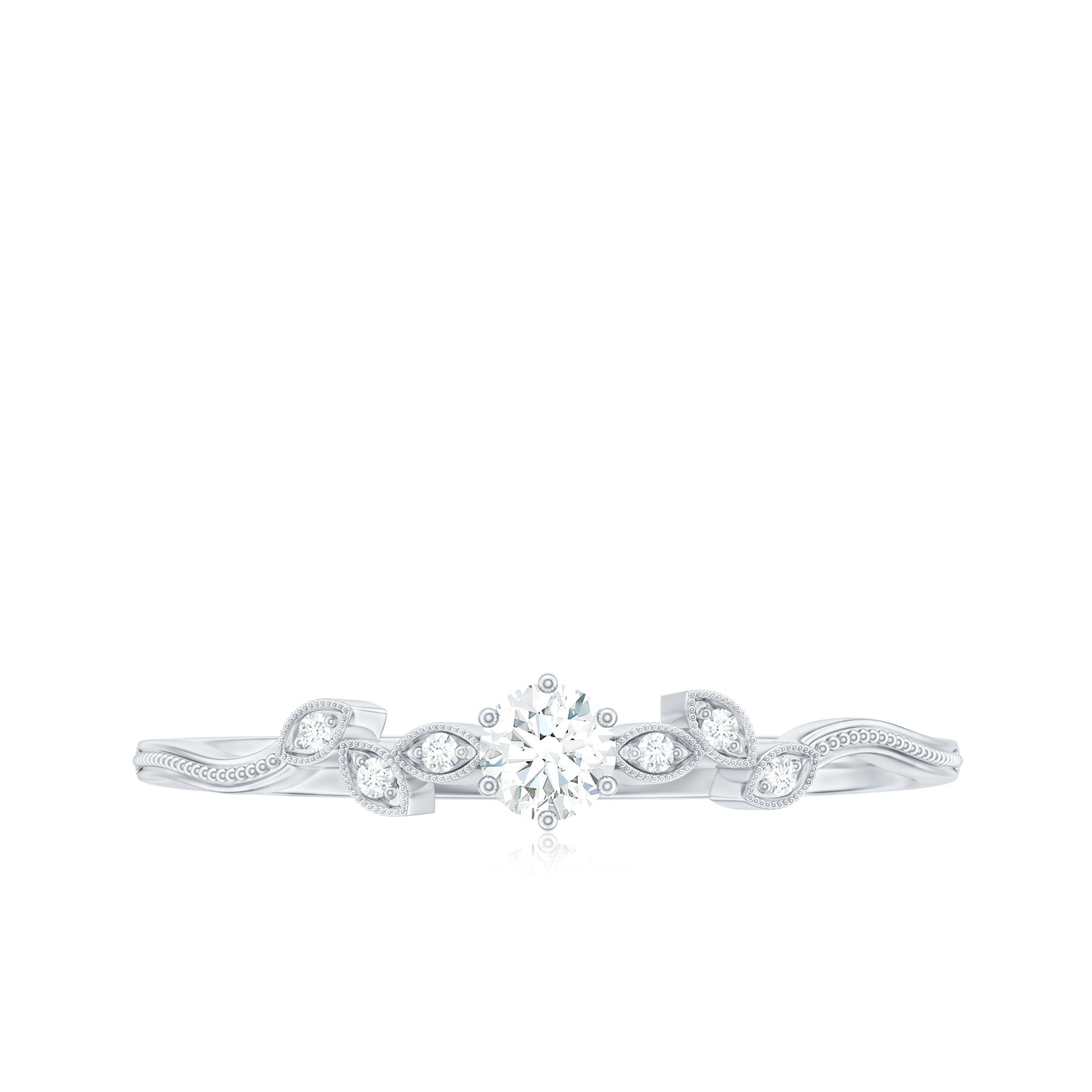 Nature Inspired Diamond Flower Ring for Proposal