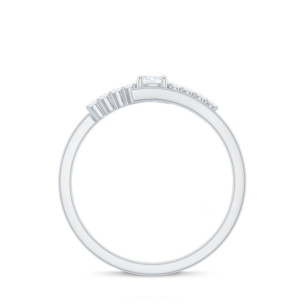 Diamond Promise Ring with Bypass Shank