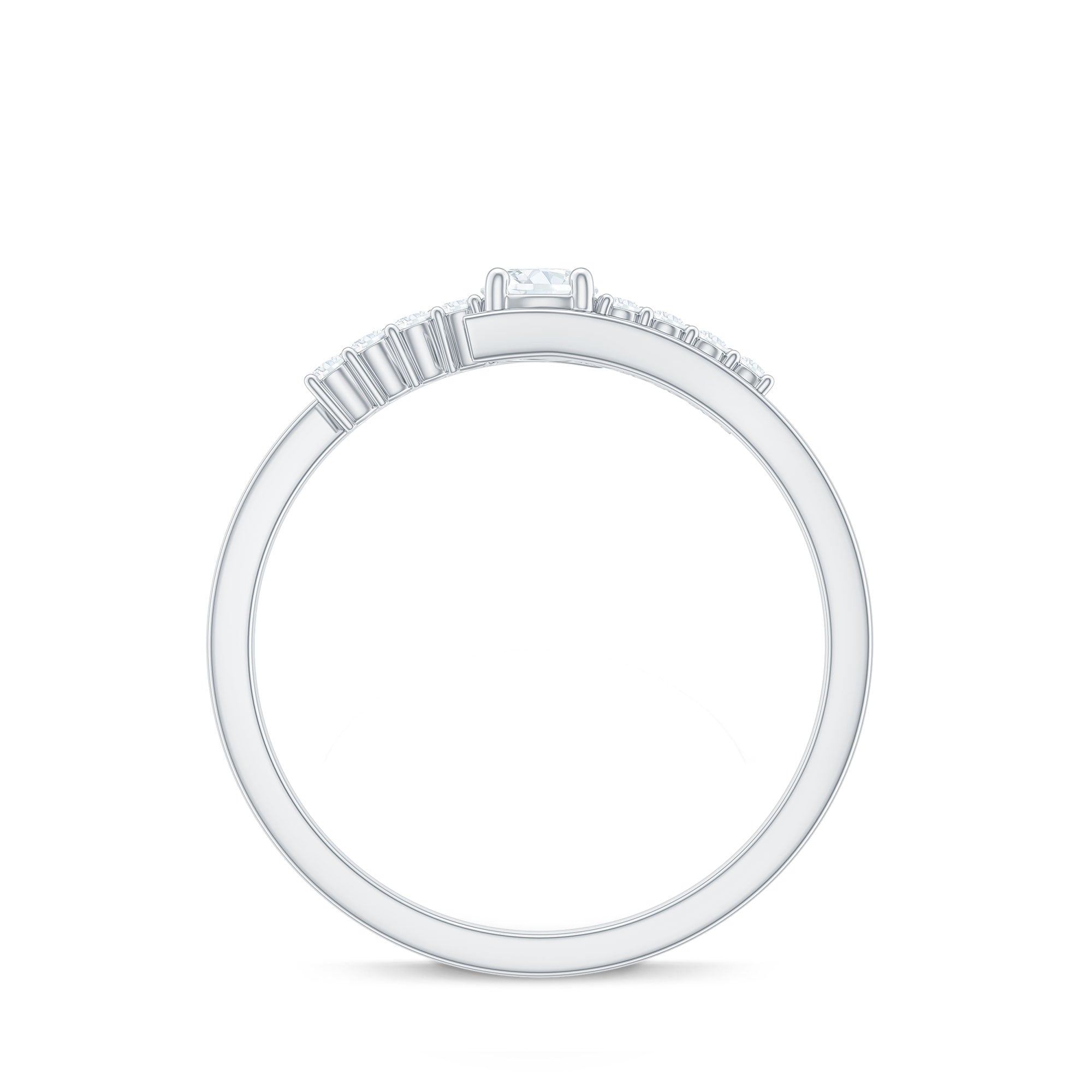 Diamond Promise Ring with Bypass Shank