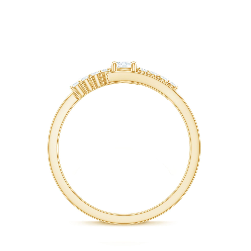 Diamond Promise Ring with Bypass Shank