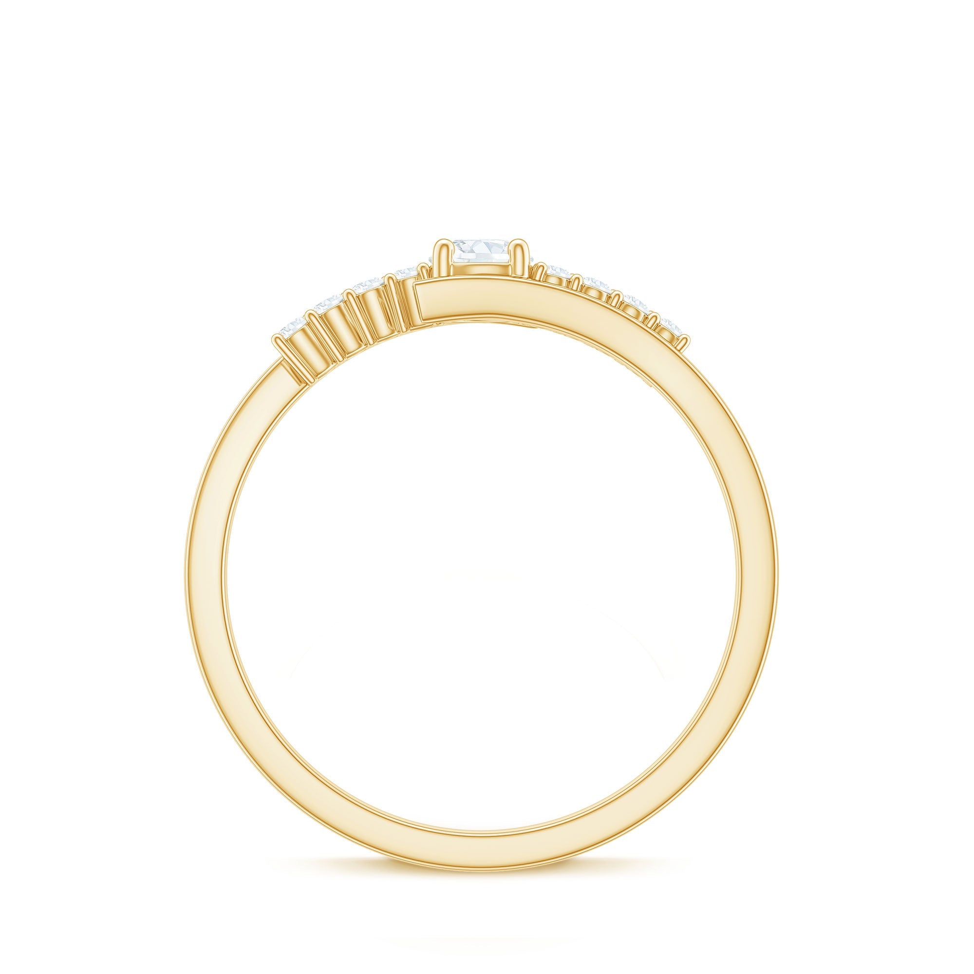 Diamond Promise Ring with Bypass Shank