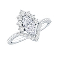 Marquise Cut Moissanite Designer Engagement Ring