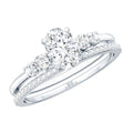 Certified Moissanite Oval Engagement Ring with Wedding Band